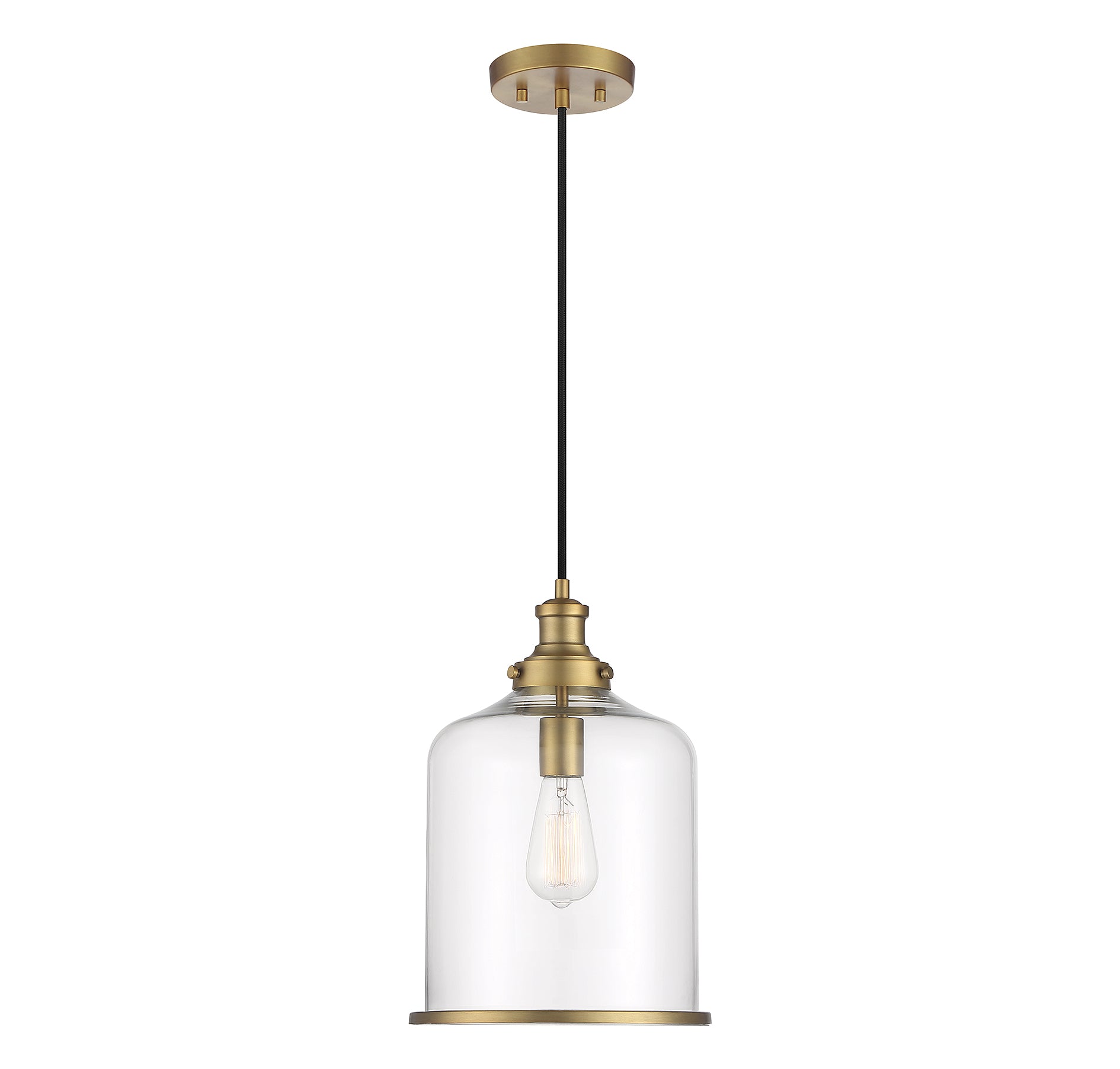 MERIDIAN, VINTAGE MID-CENTURY MODERN NATURAL BRASS PENDANT, PENDANT LIGHT