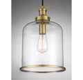 MERIDIAN, VINTAGE MID-CENTURY MODERN NATURAL BRASS PENDANT, PENDANT LIGHT