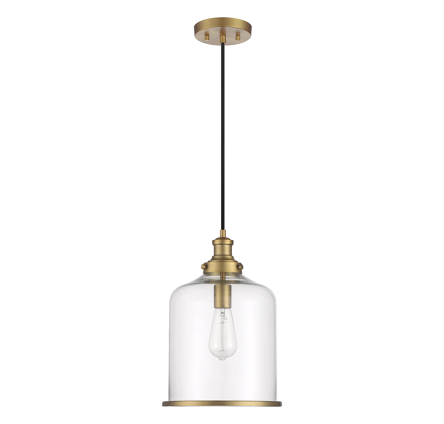MERIDIAN, VINTAGE MID-CENTURY MODERN NATURAL BRASS PENDANT, PENDANT LIGHT