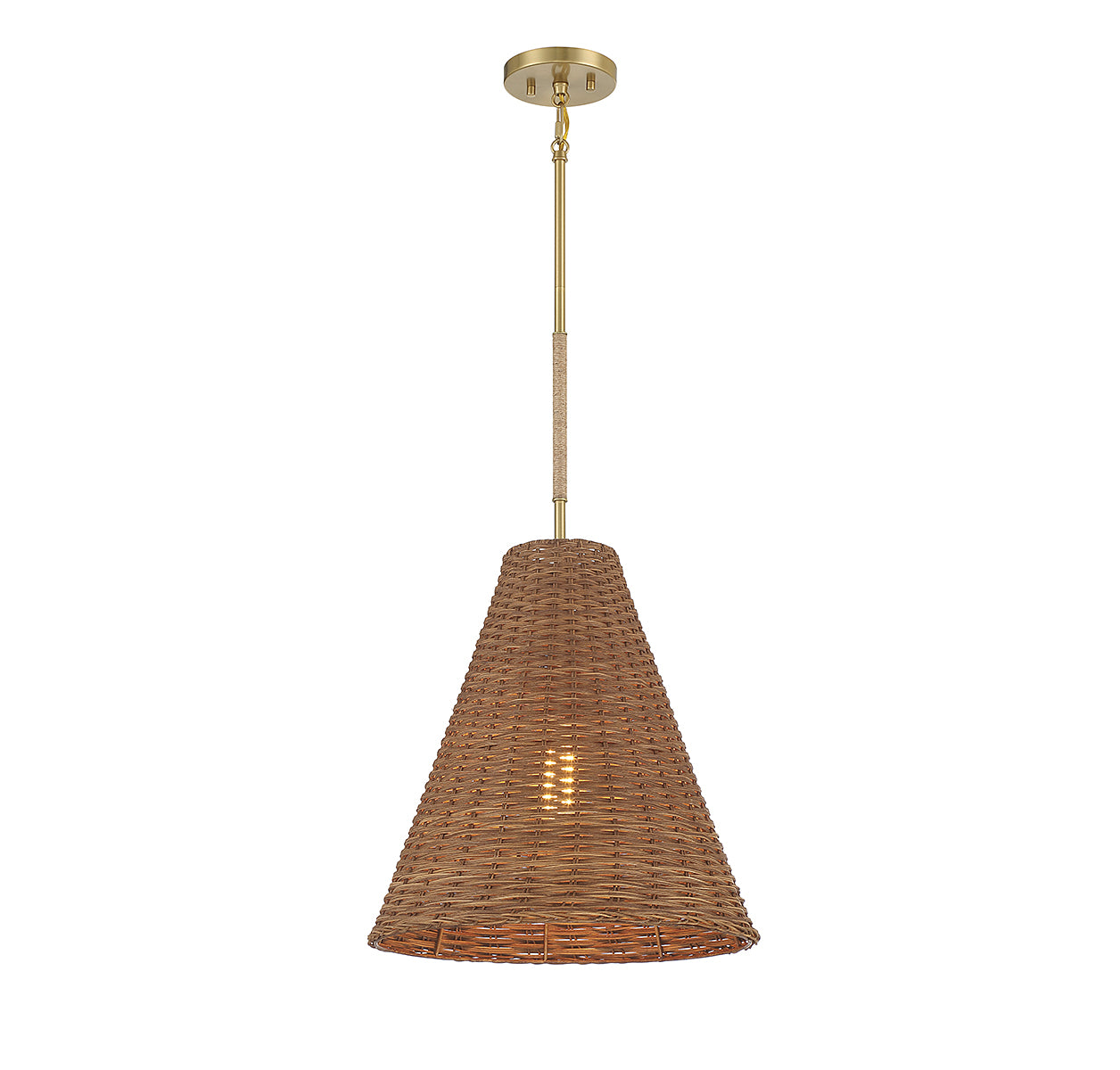 MERIDIAN, NATURAL BRASS PENDANT, PENDANT LIGHT