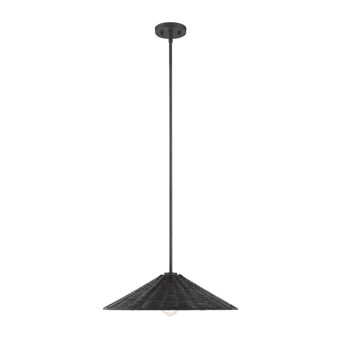 MERIDIAN, BOHEMIAN MID-CENTURY MODERN MATTE BLACK PENDANT, PENDANT LIGHT