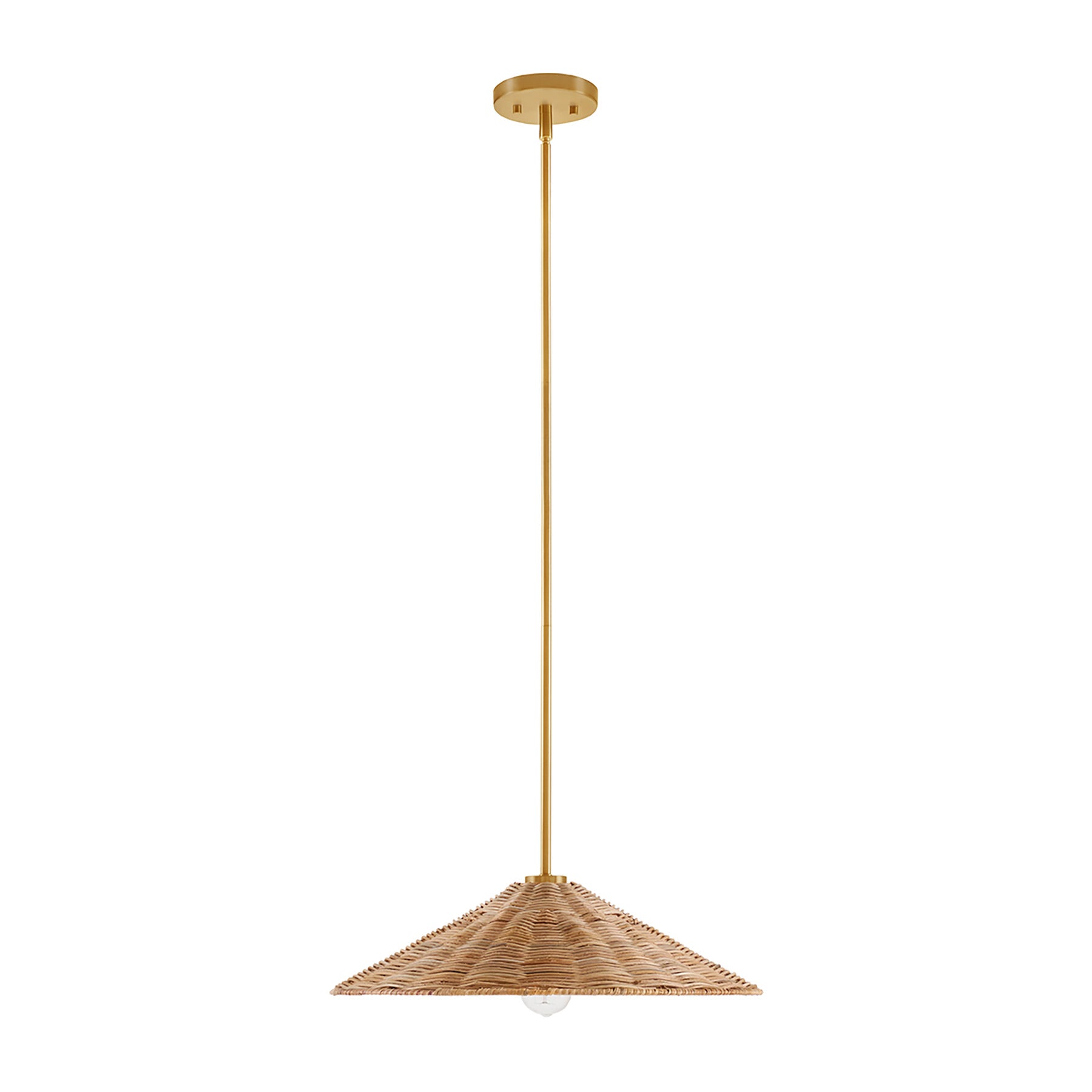 MERIDIAN, BOHEMIAN MID-CENTURY MODERN NATURAL BRASS PENDANT, PENDANT LIGHT