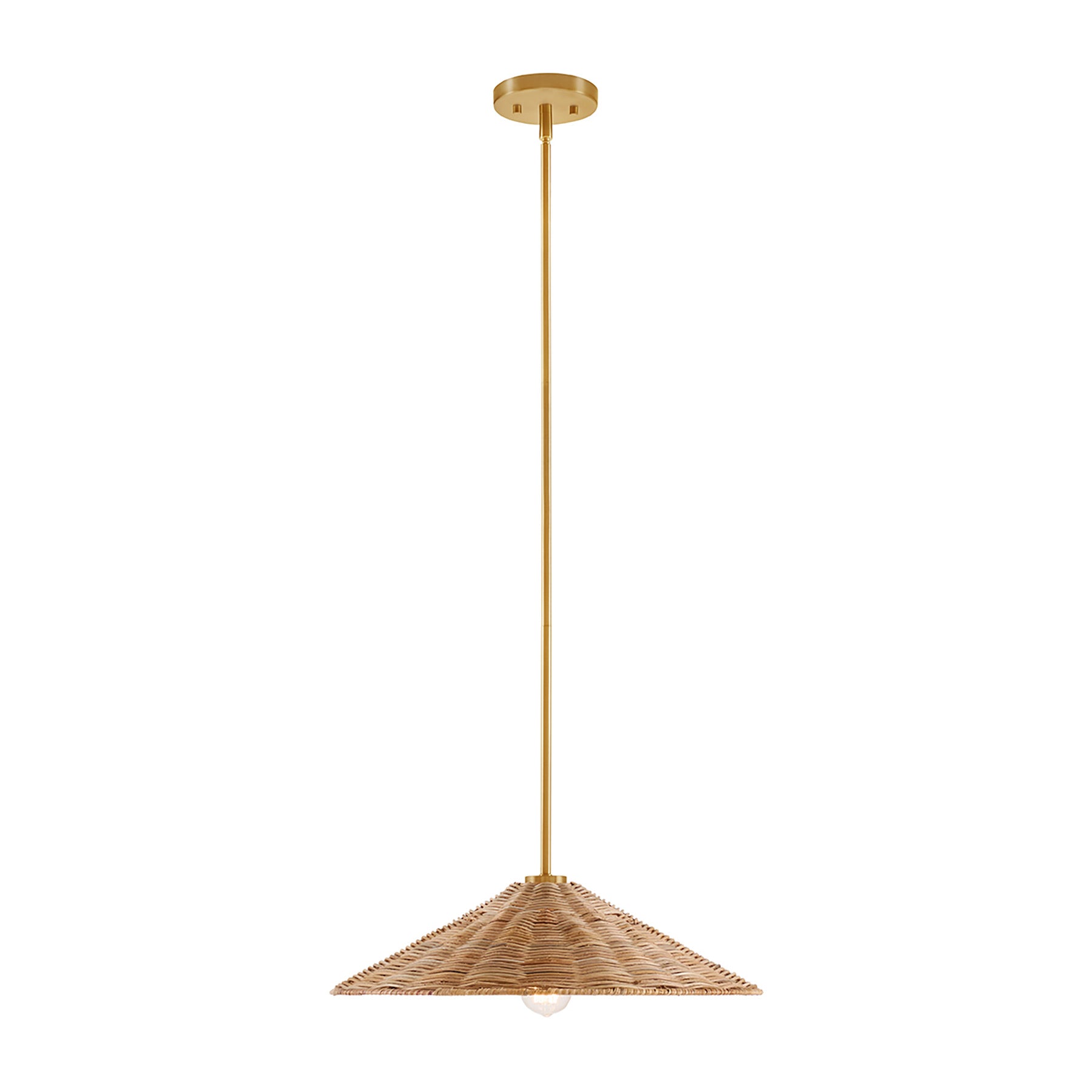 MERIDIAN, BOHEMIAN MID-CENTURY MODERN NATURAL BRASS PENDANT, PENDANT LIGHT