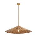 MERIDIAN, BOHEMIAN MID-CENTURY MODERN NATURAL BRASS PENDANT, PENDANT LIGHT