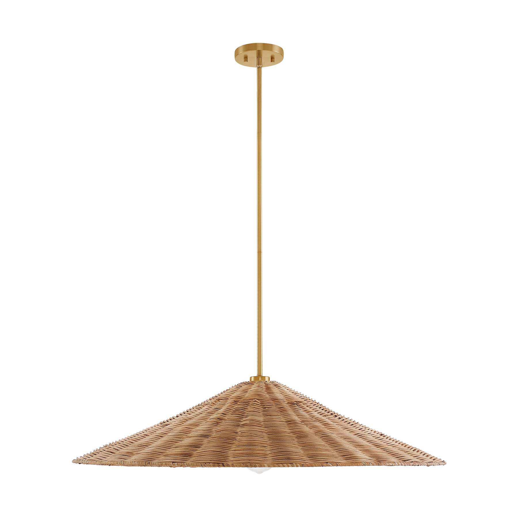 MERIDIAN, BOHEMIAN MID-CENTURY MODERN NATURAL BRASS PENDANT, PENDANT LIGHT