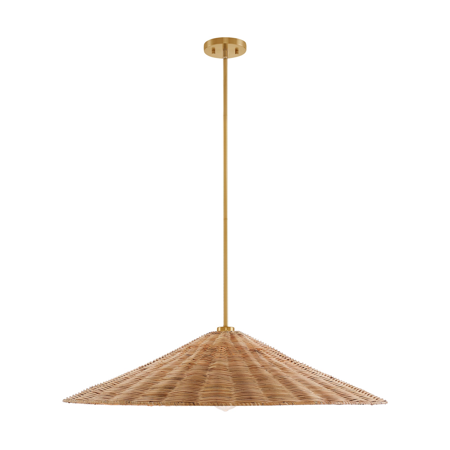 MERIDIAN, BOHEMIAN MID-CENTURY MODERN NATURAL BRASS PENDANT, PENDANT LIGHT