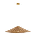 MERIDIAN, BOHEMIAN MID-CENTURY MODERN NATURAL BRASS PENDANT, PENDANT LIGHT