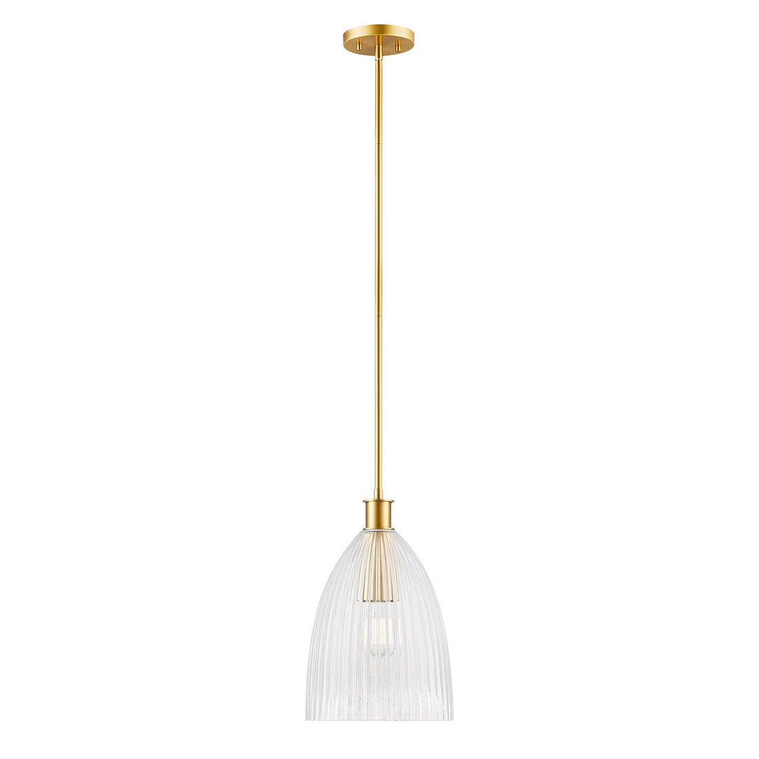 MERIDIAN, TRANSITIONAL NATURAL BRASS PENDANT, PENDANT LIGHT
