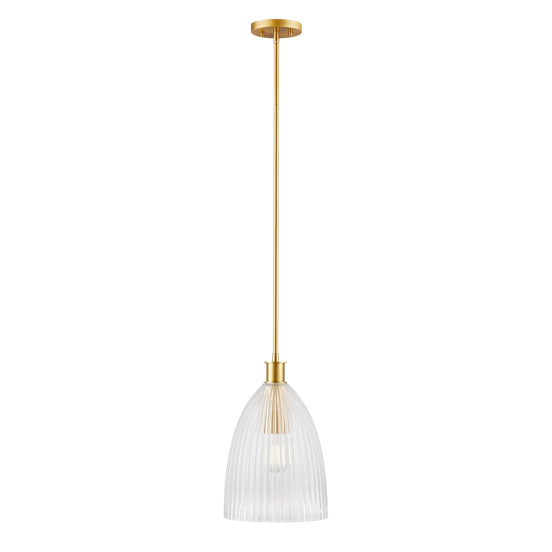 MERIDIAN, TRANSITIONAL NATURAL BRASS PENDANT, PENDANT LIGHT