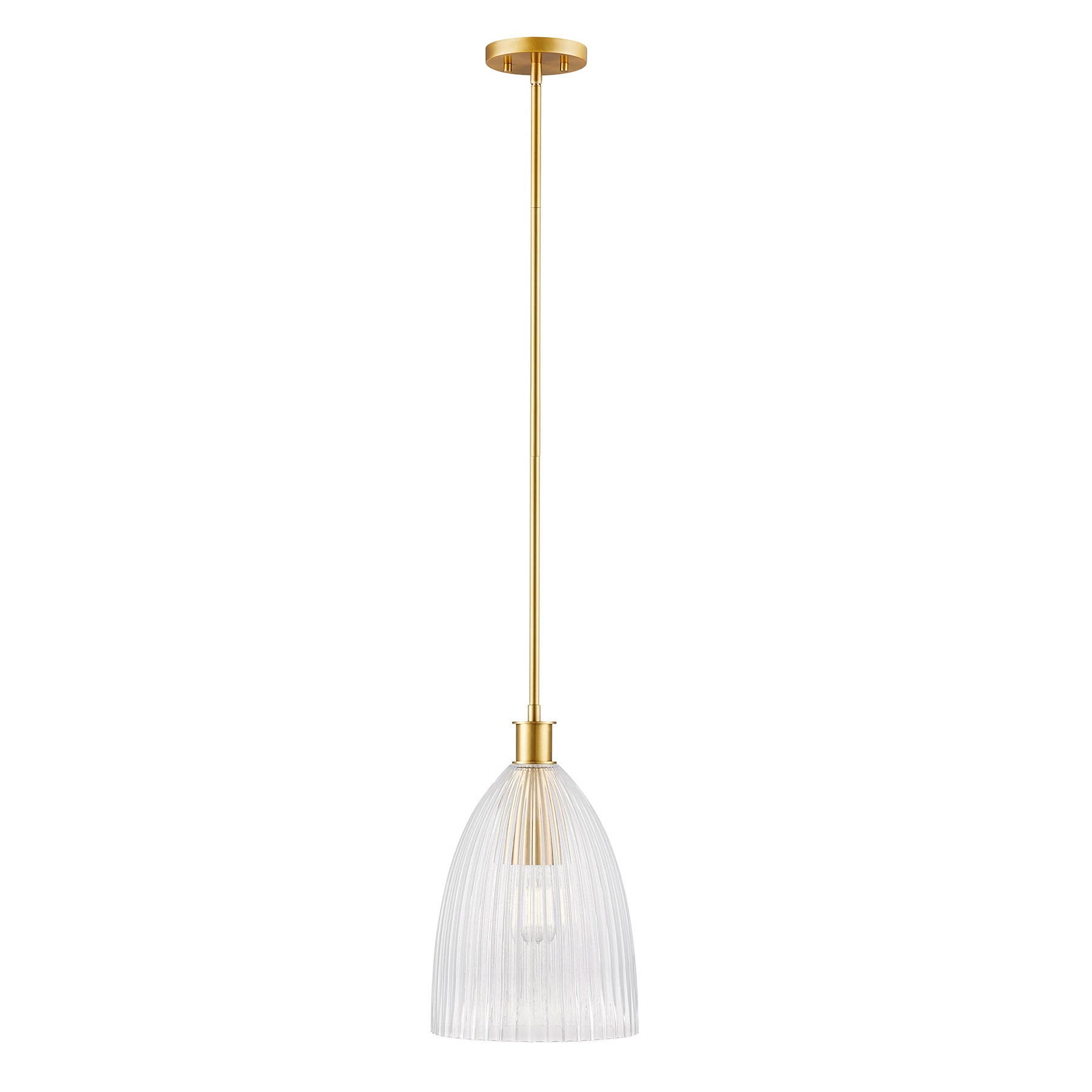 MERIDIAN, TRANSITIONAL NATURAL BRASS PENDANT, PENDANT LIGHT