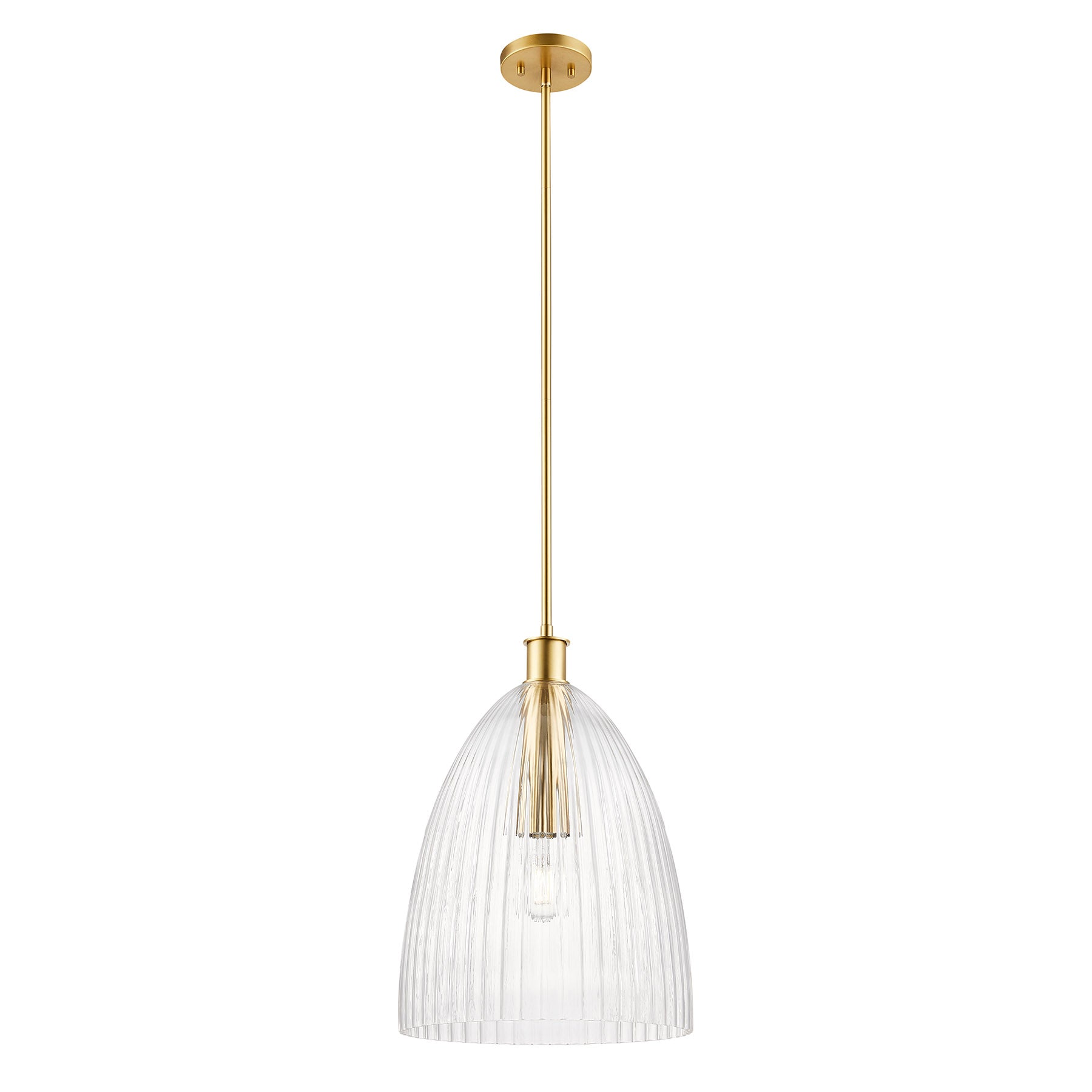 MERIDIAN, TRANSITIONAL NATURAL BRASS PENDANT, PENDANT LIGHT