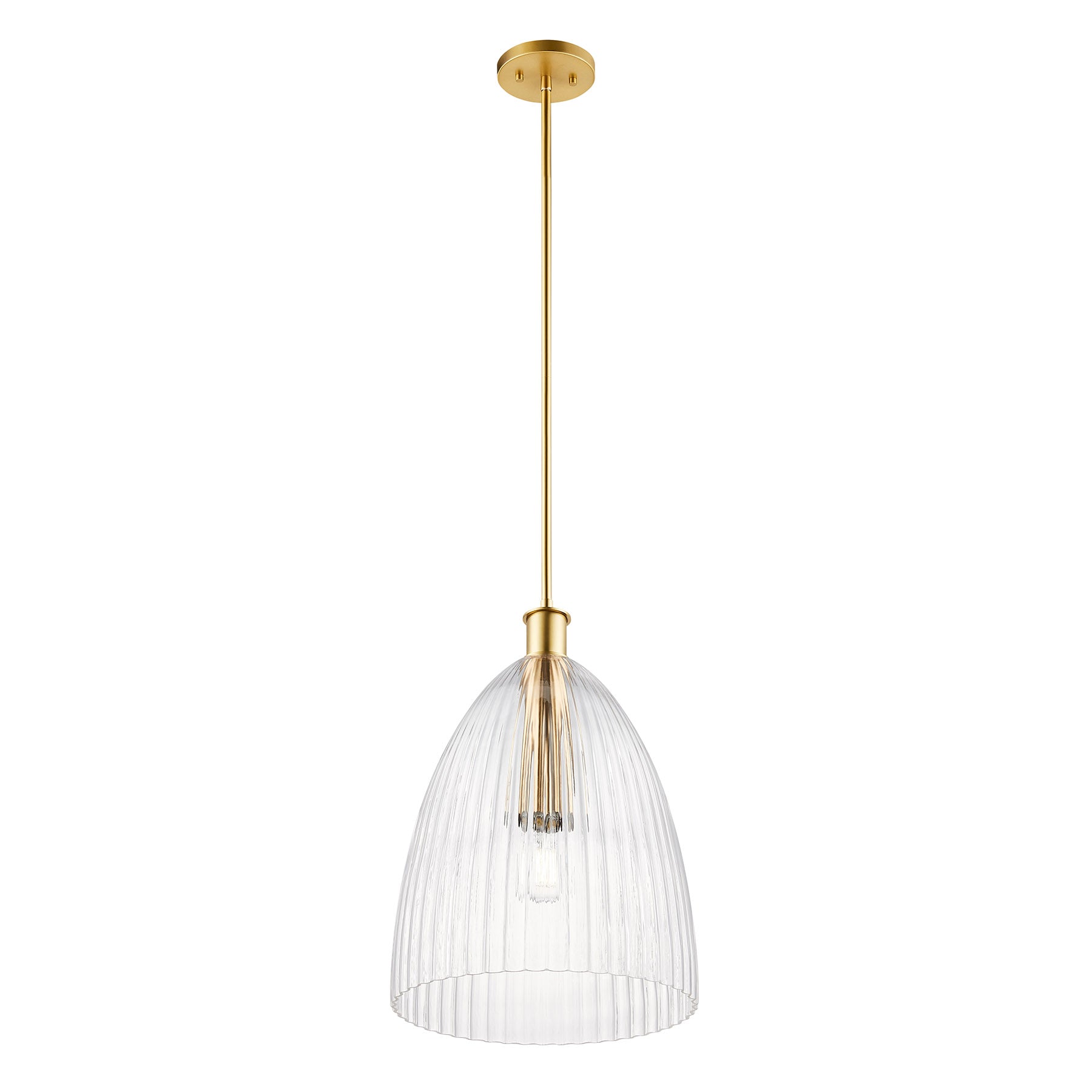 MERIDIAN, TRANSITIONAL NATURAL BRASS PENDANT, PENDANT LIGHT