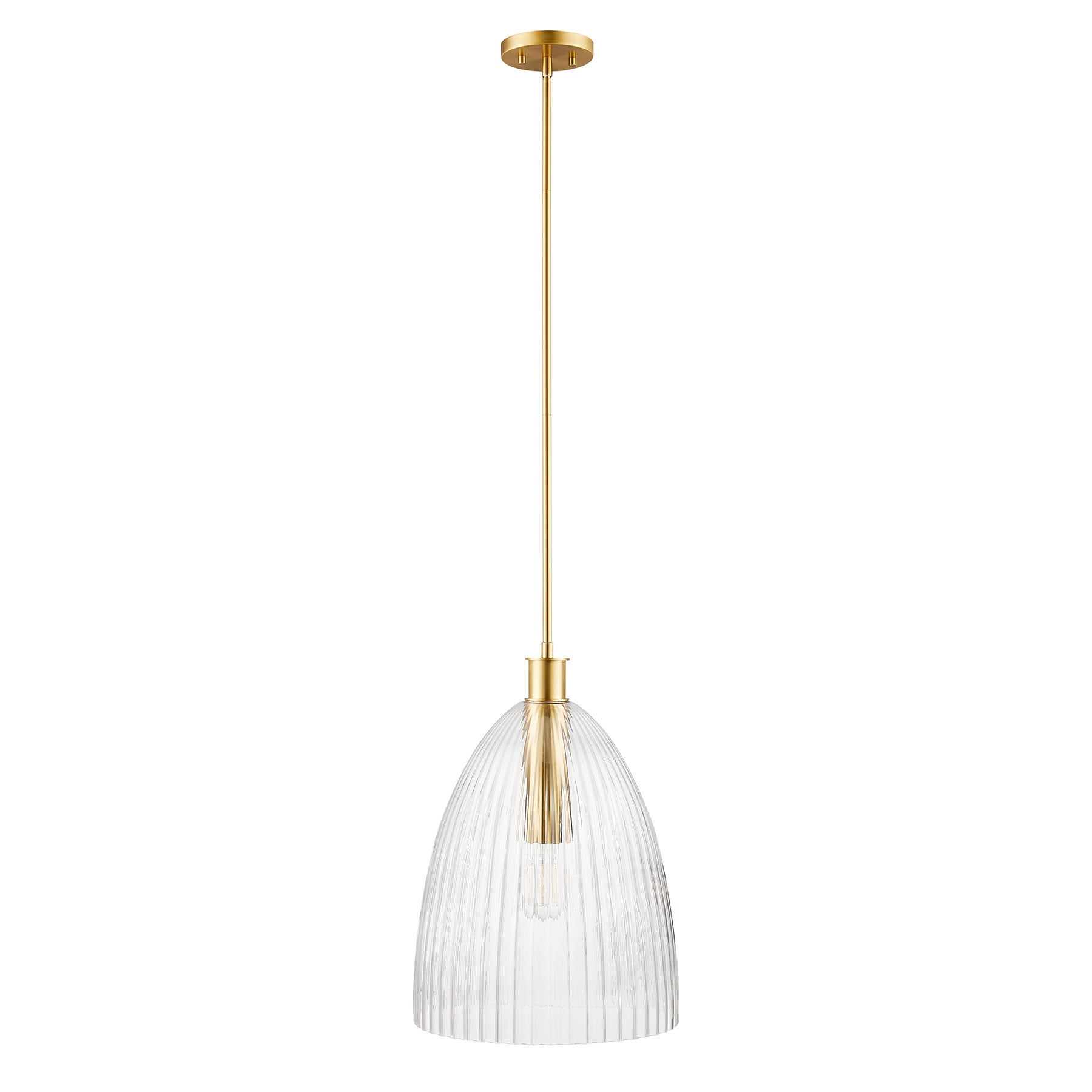 MERIDIAN, TRANSITIONAL NATURAL BRASS PENDANT, PENDANT LIGHT