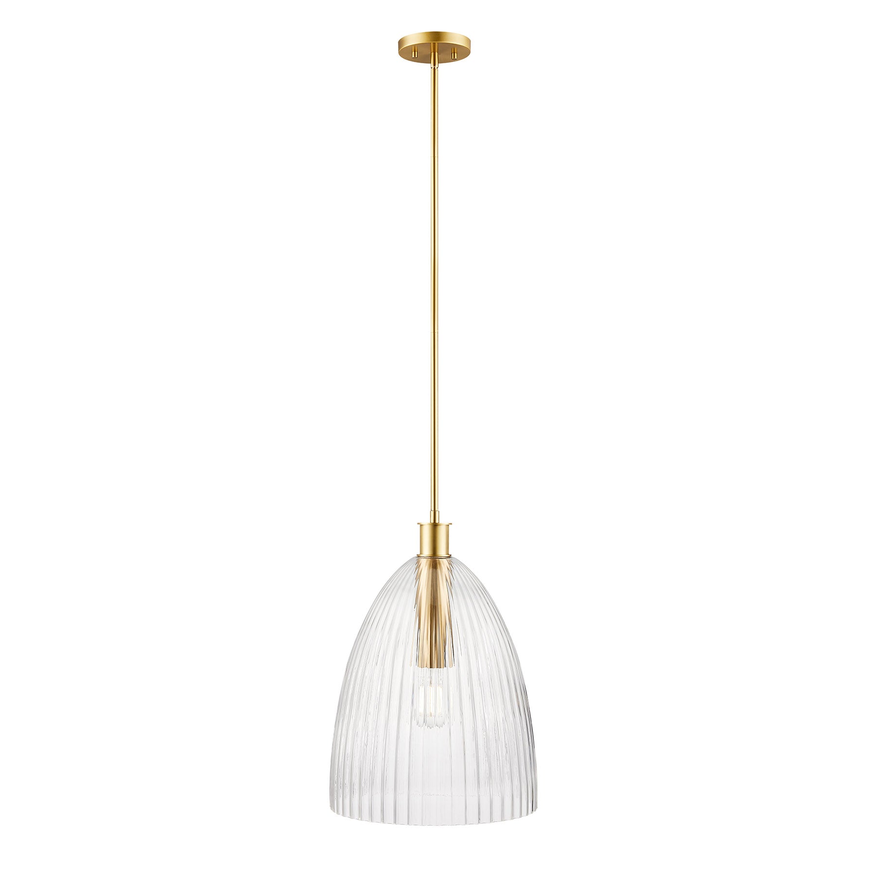 MERIDIAN, TRANSITIONAL NATURAL BRASS PENDANT, PENDANT LIGHT