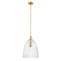 MERIDIAN, TRANSITIONAL NATURAL BRASS PENDANT, PENDANT LIGHT