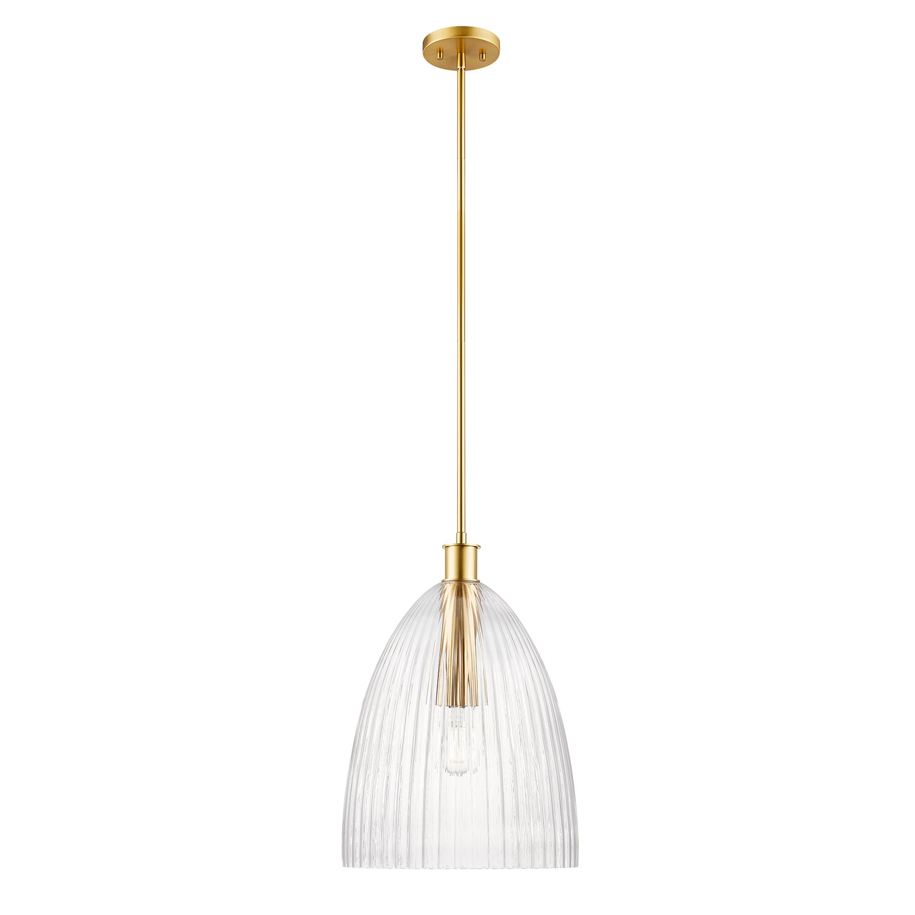 MERIDIAN, TRANSITIONAL NATURAL BRASS PENDANT, PENDANT LIGHT