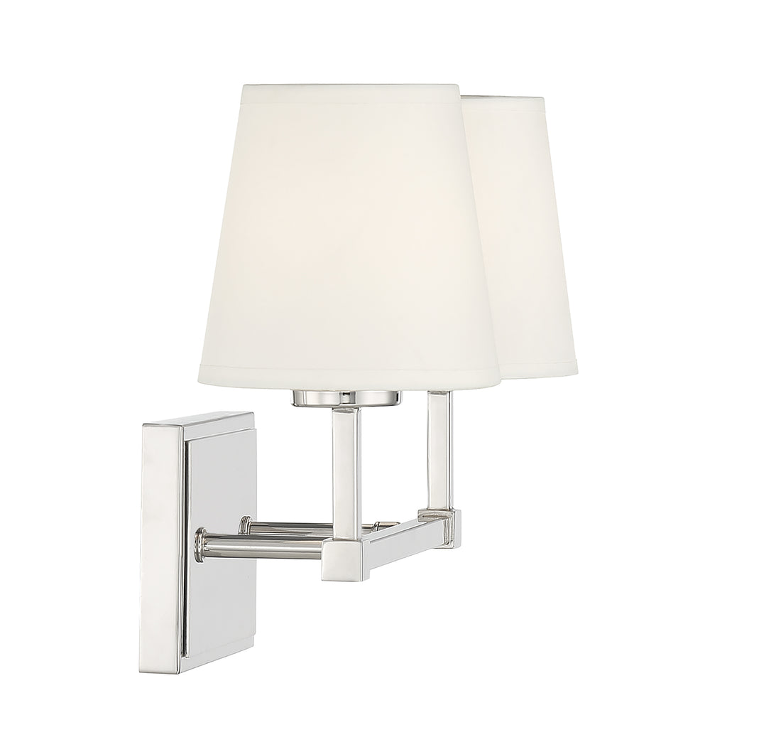 MERIDIAN, CONTEMPORARY TRANSITIONAL POLISHED NICKEL BATH, BATH VANITY LIGHT