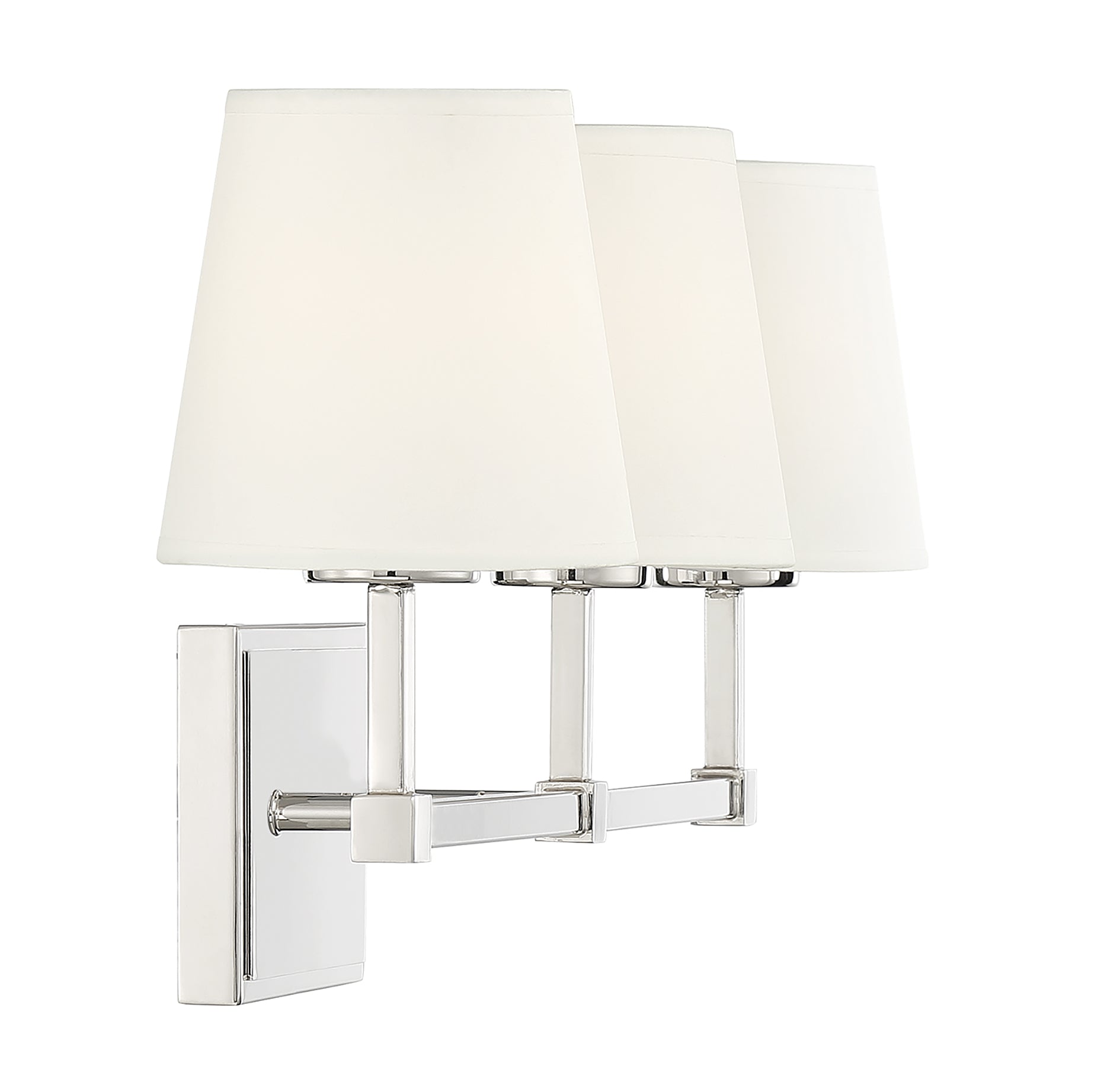 MERIDIAN, CONTEMPORARY TRANSITIONAL POLISHED NICKEL BATH, BATH VANITY LIGHT