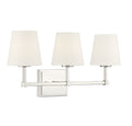 MERIDIAN, CONTEMPORARY TRANSITIONAL POLISHED NICKEL BATH, BATH VANITY LIGHT