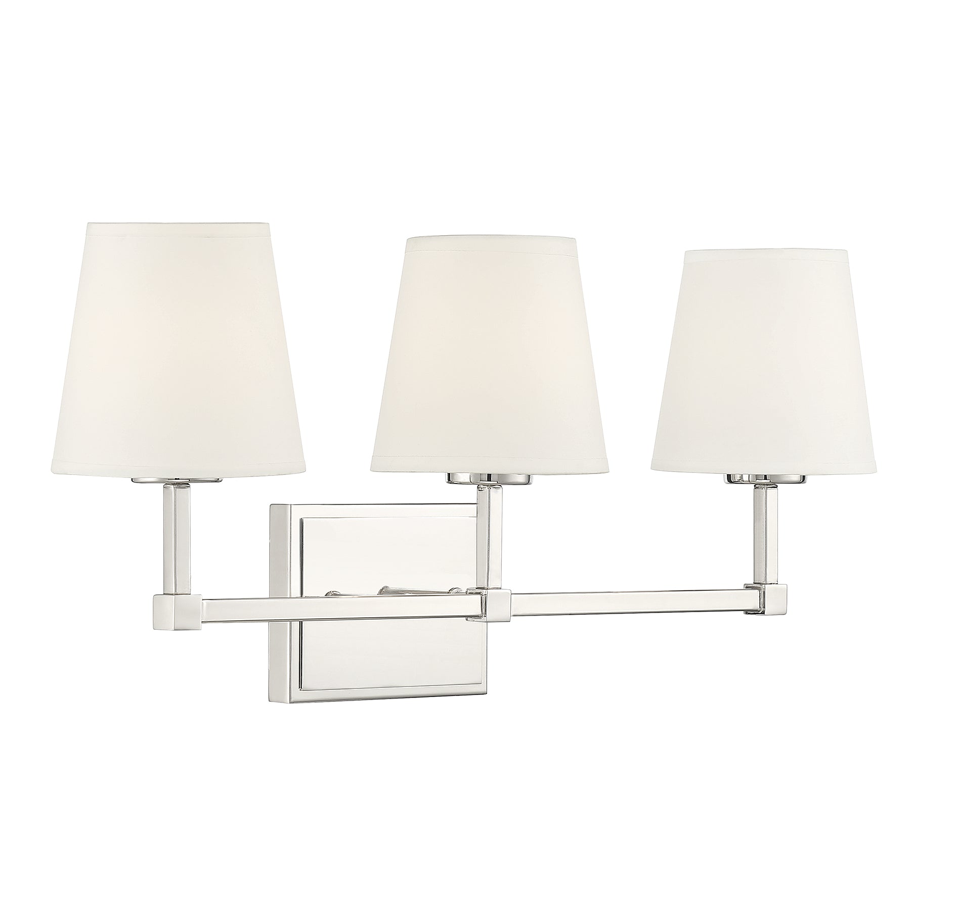 MERIDIAN, CONTEMPORARY TRANSITIONAL POLISHED NICKEL BATH, BATH VANITY LIGHT