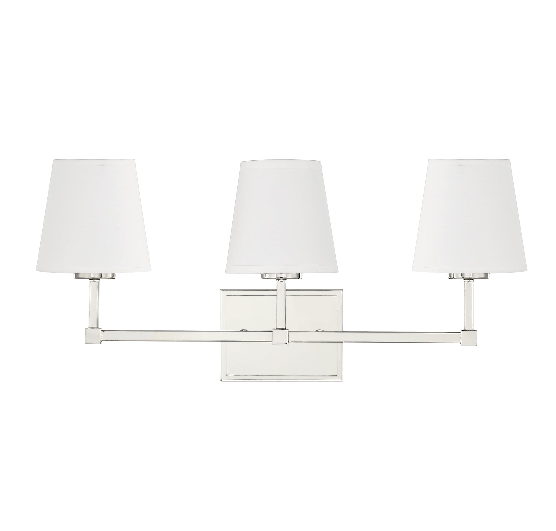 MERIDIAN, CONTEMPORARY TRANSITIONAL POLISHED NICKEL BATH, BATH VANITY LIGHT