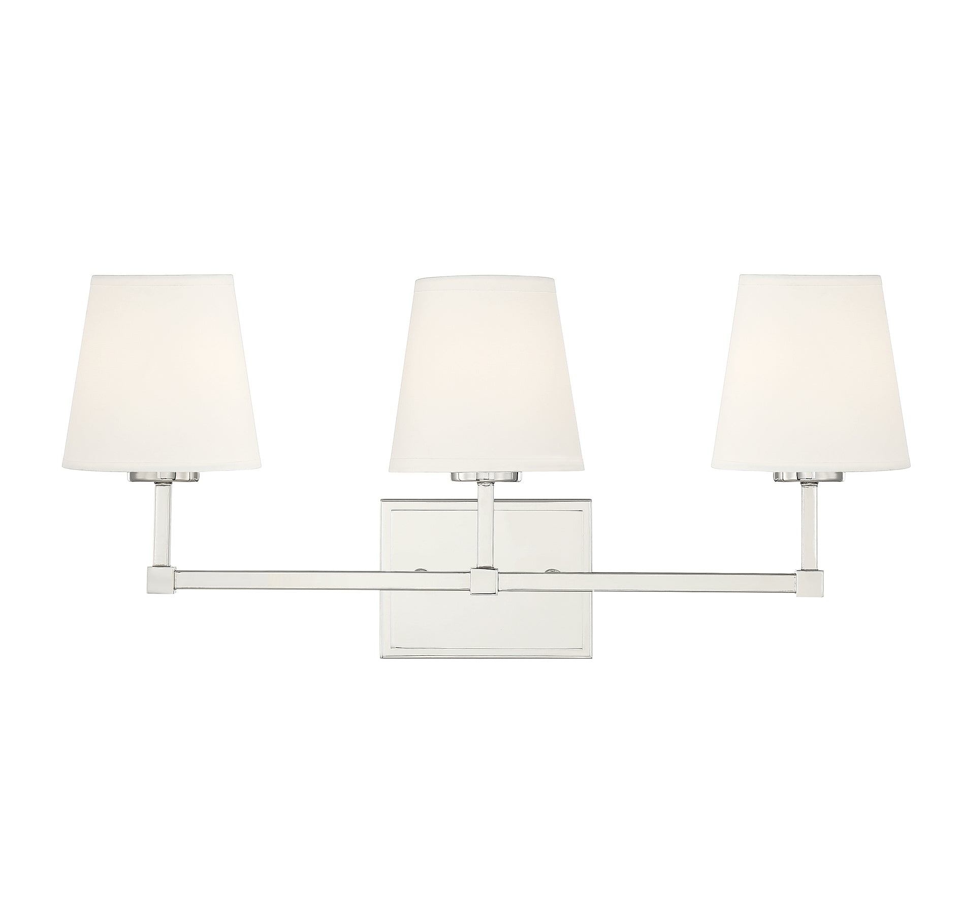 MERIDIAN, CONTEMPORARY TRANSITIONAL POLISHED NICKEL BATH, BATH VANITY LIGHT