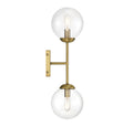 MERIDIAN, MID-CENTURY MODERN TRANSITIONAL NATURAL BRASS SCONCE, WALL SCONCES