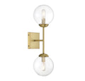 MERIDIAN, MID-CENTURY MODERN TRANSITIONAL NATURAL BRASS SCONCE, WALL SCONCES