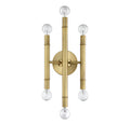 MERIDIAN, MID-CENTURY MODERN TRANSITIONAL NATURAL BRASS SCONCE 2, WALL SCONCES