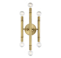 MERIDIAN, MID-CENTURY MODERN TRANSITIONAL NATURAL BRASS SCONCE 2, WALL SCONCES