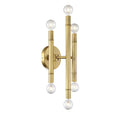 MERIDIAN, MID-CENTURY MODERN TRANSITIONAL NATURAL BRASS SCONCE 2, WALL SCONCES