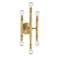 MERIDIAN, MID-CENTURY MODERN TRANSITIONAL NATURAL BRASS SCONCE 2, WALL SCONCES