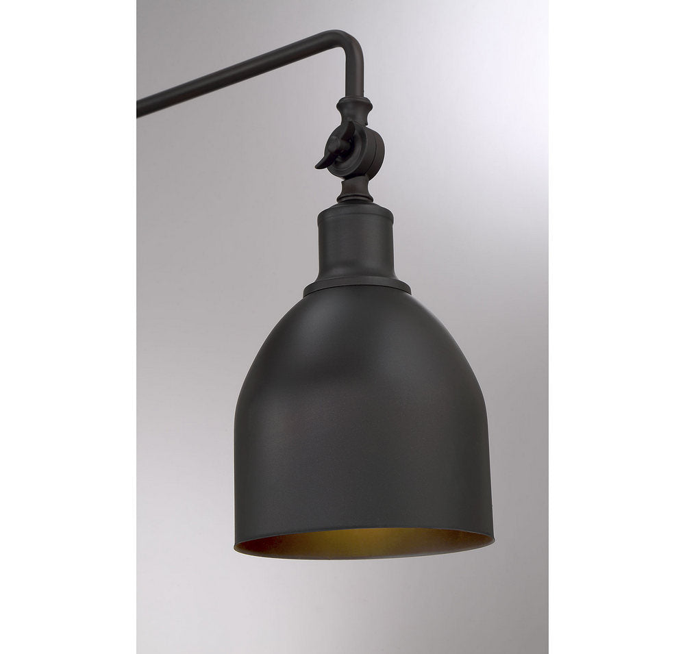 MERIDIAN, INDUSTRIAL RUSTIC OIL RUBBED BRONZE SCONCE, WALL SCONCES