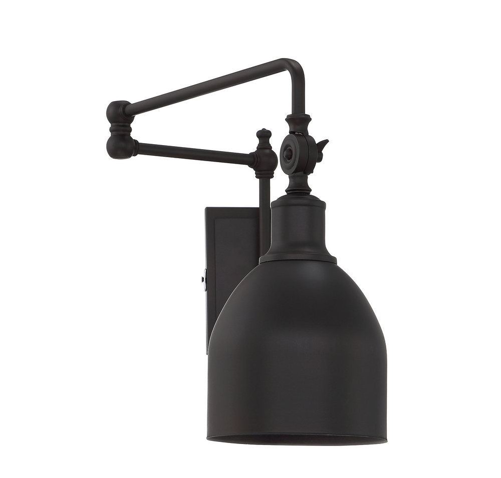 MERIDIAN, INDUSTRIAL RUSTIC OIL RUBBED BRONZE SCONCE, WALL SCONCES