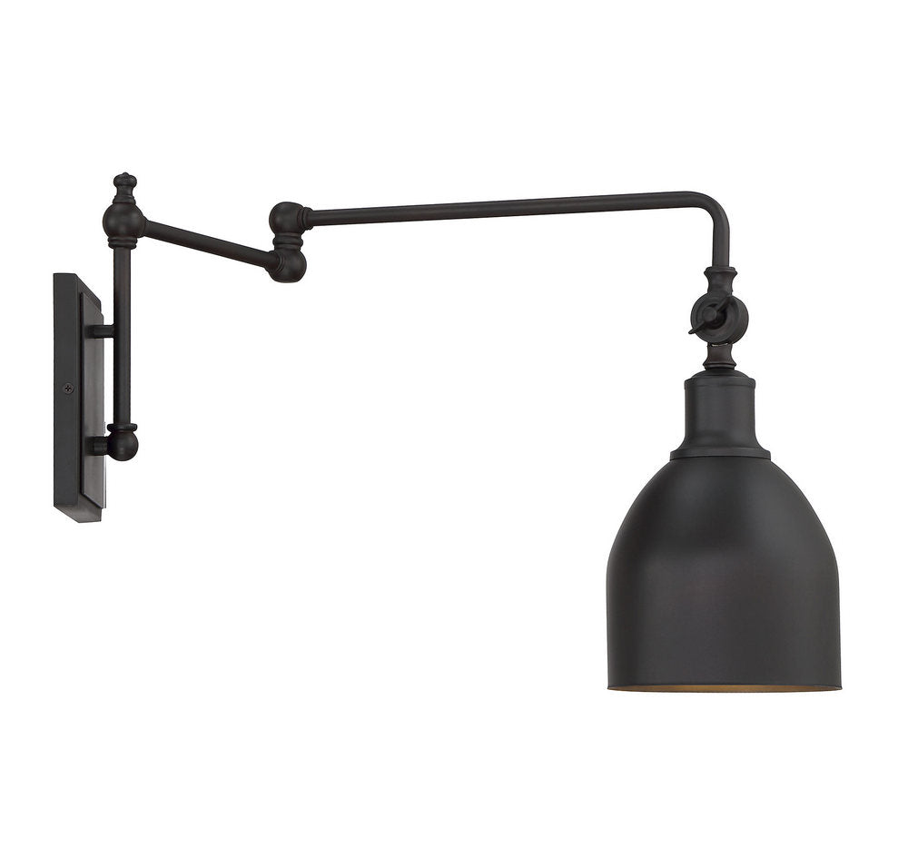 MERIDIAN, INDUSTRIAL RUSTIC OIL RUBBED BRONZE SCONCE, WALL SCONCES
