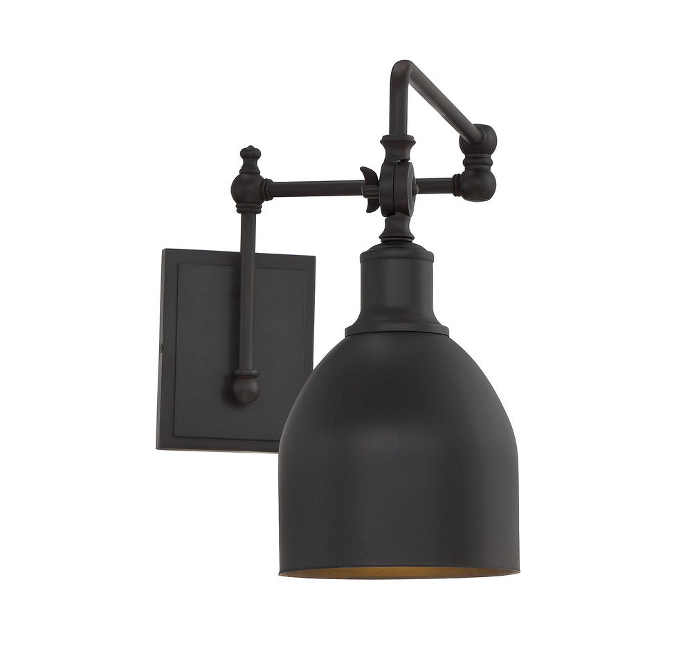MERIDIAN, INDUSTRIAL RUSTIC OIL RUBBED BRONZE SCONCE, WALL SCONCES