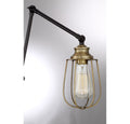 MERIDIAN, INDUSTRIAL RUSTIC OIL RUBBED BRONZE WITH NATURAL BRASS SCONCE, WALL SCONCES
