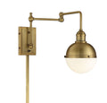 MERIDIAN, INDUSTRIAL RUSTIC NATURAL BRASS SCONCE, WALL SCONCES