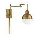 MERIDIAN, INDUSTRIAL RUSTIC NATURAL BRASS SCONCE, WALL SCONCES