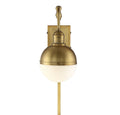 MERIDIAN, INDUSTRIAL RUSTIC NATURAL BRASS SCONCE, WALL SCONCES