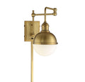 MERIDIAN, INDUSTRIAL RUSTIC NATURAL BRASS SCONCE, WALL SCONCES