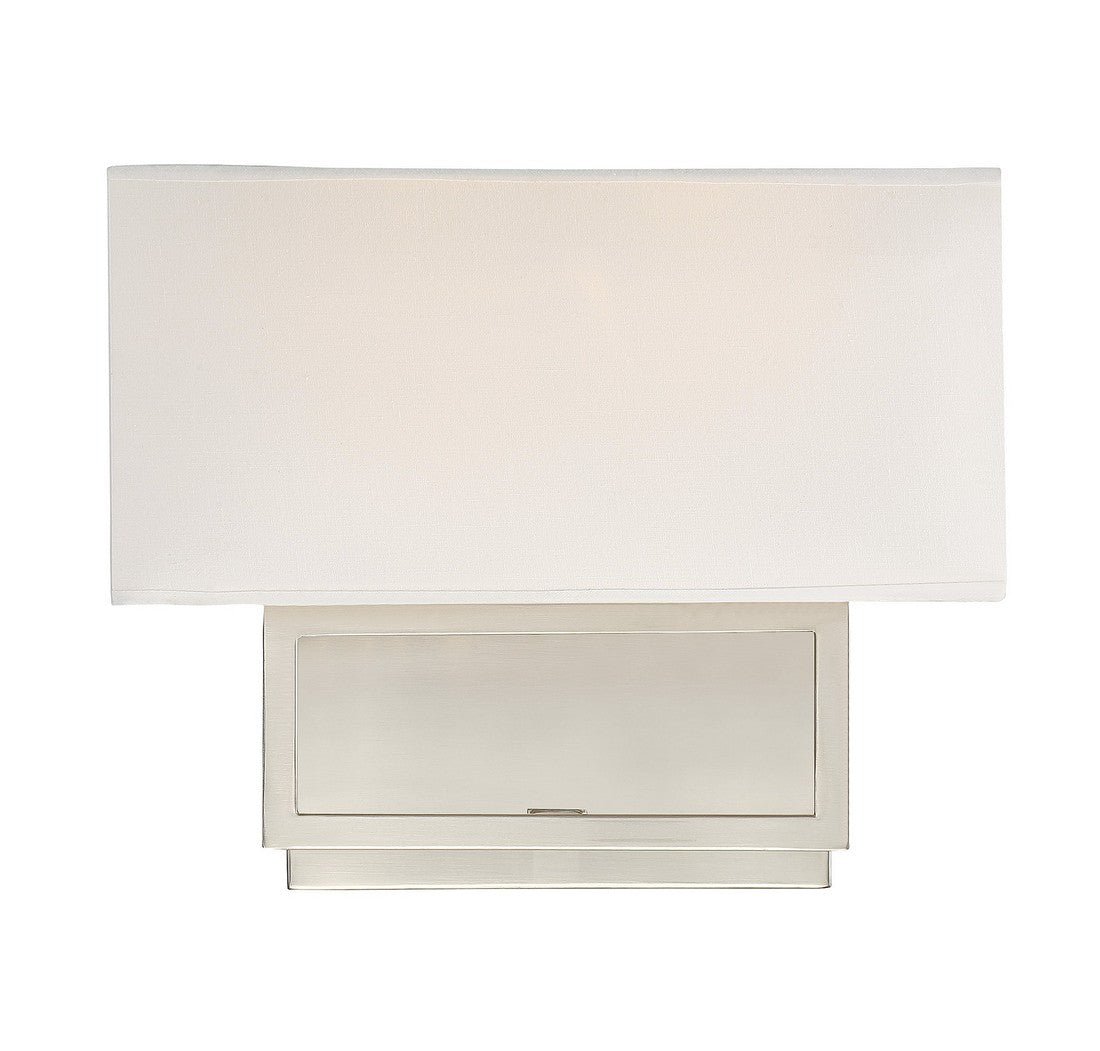 MERIDIAN, CONTEMPORARY BRUSHED NICKEL SCONCE, WALL SCONCES