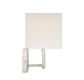 MERIDIAN, CONTEMPORARY BRUSHED NICKEL SCONCE, WALL SCONCES