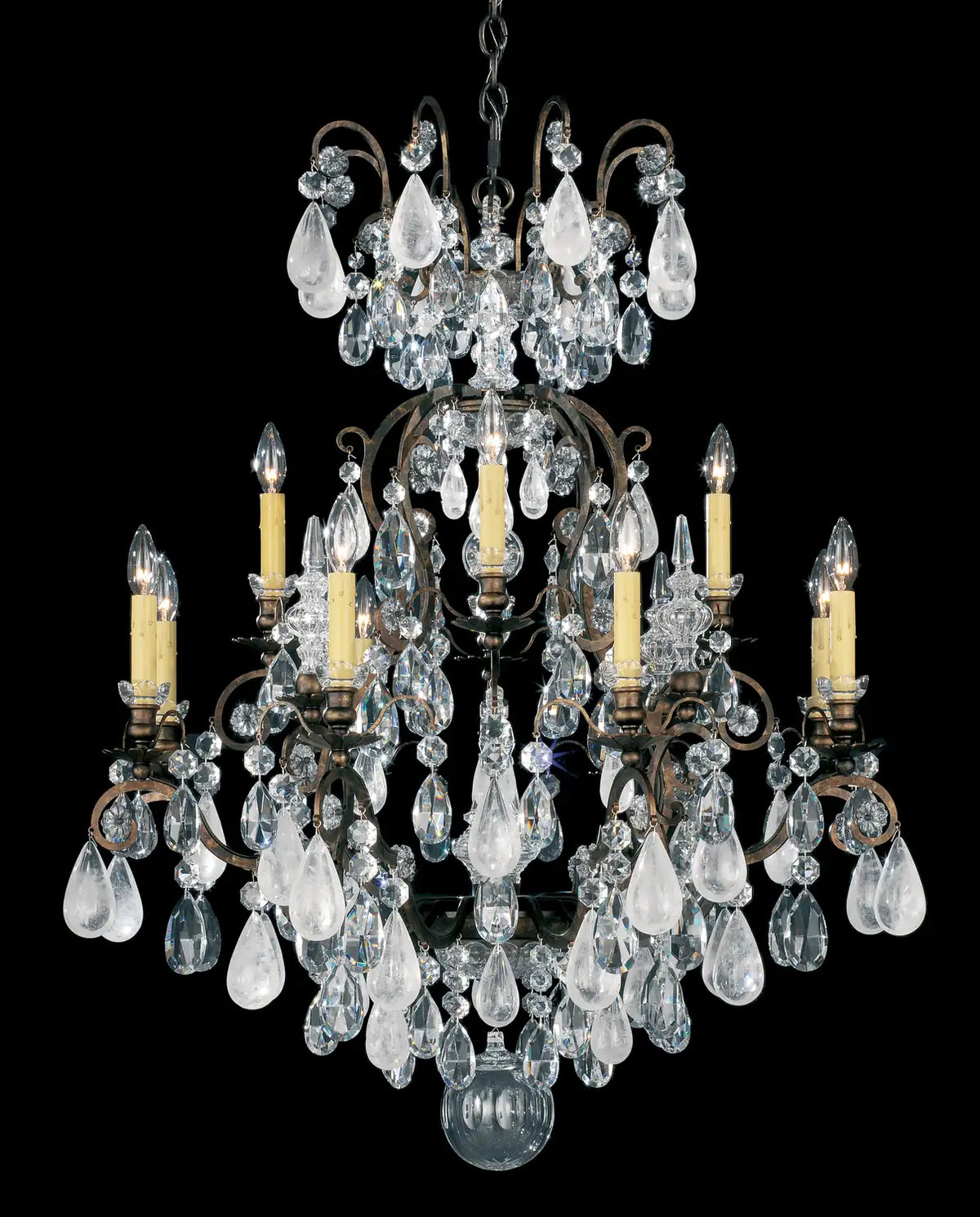 Schonbek, Renaissance Rock Crystal Chandelier, CHANDELIER LIGHT