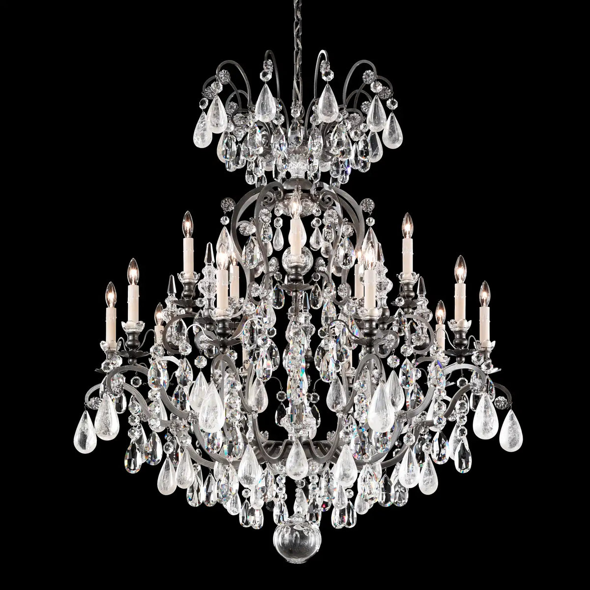Schonbek, Renaissance Rock Crystal Chandelier, CHANDELIER LIGHT