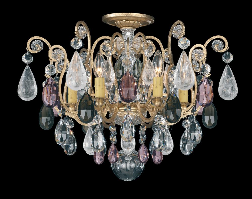 Schonbek, Renaissance Rock Crystal Semi-Flush Mount, SEMI FLUSH MOUNT LIGHT