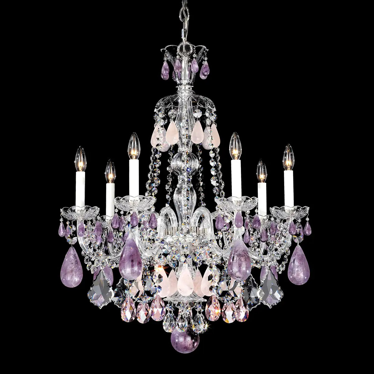 Schonbek, Hamilton Rock Crystal Chandelier, CHANDELIER LIGHT