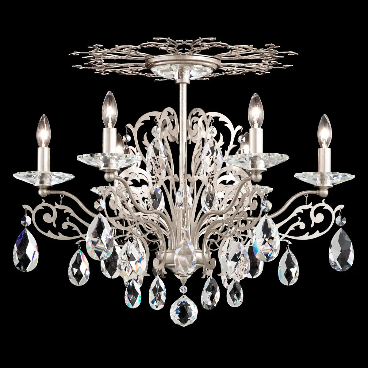 Schonbek, Filigrae Semi-Flush Mount, SEMI FLUSH MOUNT LIGHT
