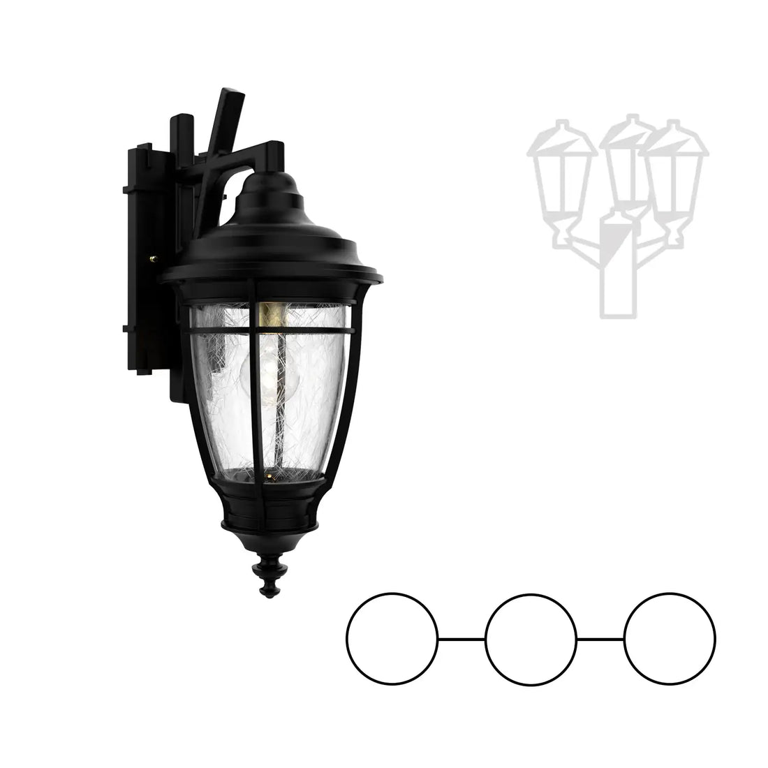 SNOC PORTLAND - TWO HEAD MOUNT AND CENTER HEAD DECORATIVE ARM DOWN CLOSED BOTTOM FOR SMALL POST 10285 2A1 - Post