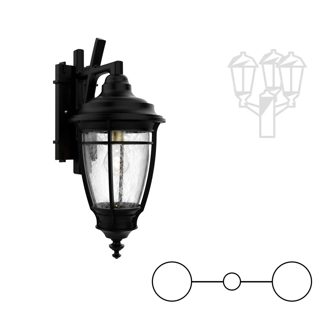 SNOC PORTLAND - TWO HEAD MOUNT DECORATIVE ARM DOWN CLOSED BOTTOM FOR SMALL POST 10285 2A - Post